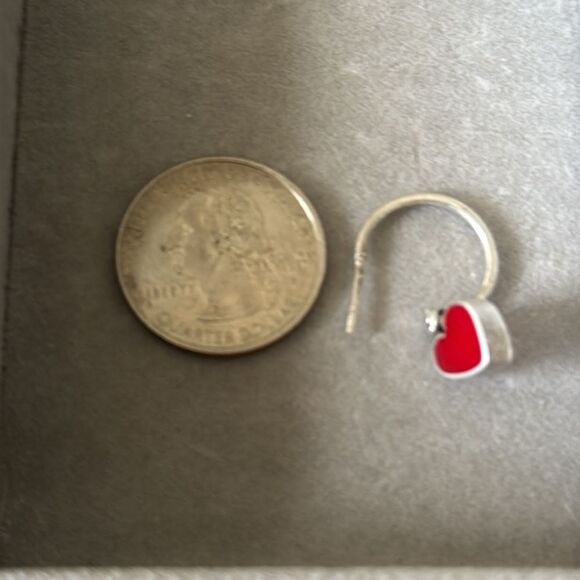 Unmarked SS earrings - Picture 2 of 2